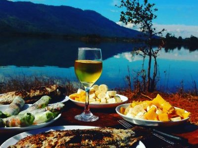 Lunch on the bank of the Nam Ngum Lake